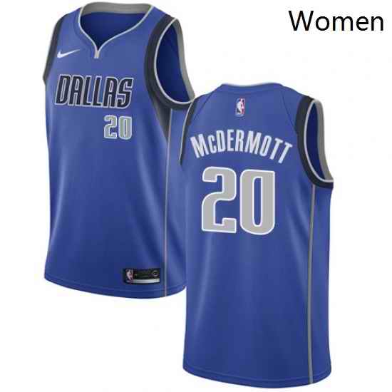 Womens Nike Dallas Mavericks 20 Doug McDermott Swingman Royal Blue Road NBA Jersey Icon Edition